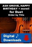 DUET SINGLES! Choose a Title - Ash Grove, Happy Birthday & much, much more! for Flute or Oboe or Violin & Flute or Oboe or Violin