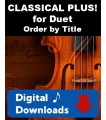 DUET SINGLES! Choose a Title - Classical Plus! for Flute or Oboe or Violin & Cello or Bassoon