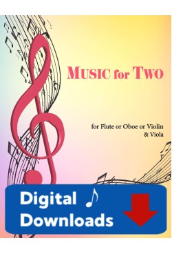 Music for Two - Flute or Oboe or Violin & Viola - Choose a Volume! Digital Download