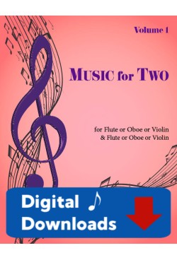 Music for Two - Flute or Oboe or Violin & Flute or Oboe or Violin - Choose a Volume! Digital Download
